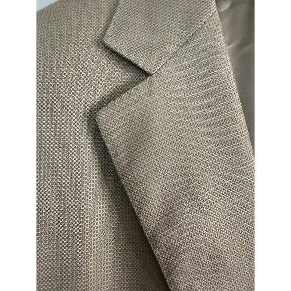 Ermenegildo Zegna Men's Beige Wool and silk Double Breasted Blazer Coat Size 54 - Picture 11 of 11